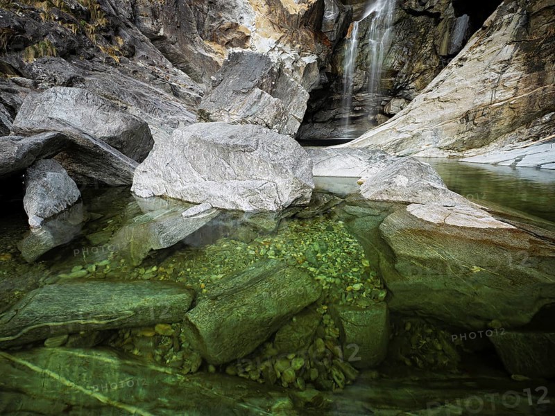 Cascata del Salto waterfall, Maggia, Maggia Valley, Canton Ticino, Switzerland, Europe