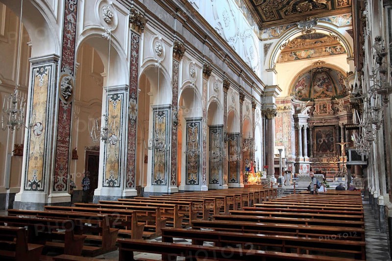 Interior view of the Cathedral Cattedrale di Sant' Andrea, Amalfi, Campania, ItalyAmalfi, Italy, Europe