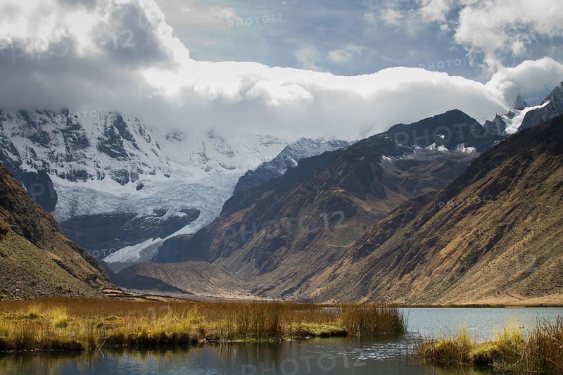 Lake in the Cordillera Huayhuash, Peru, South America