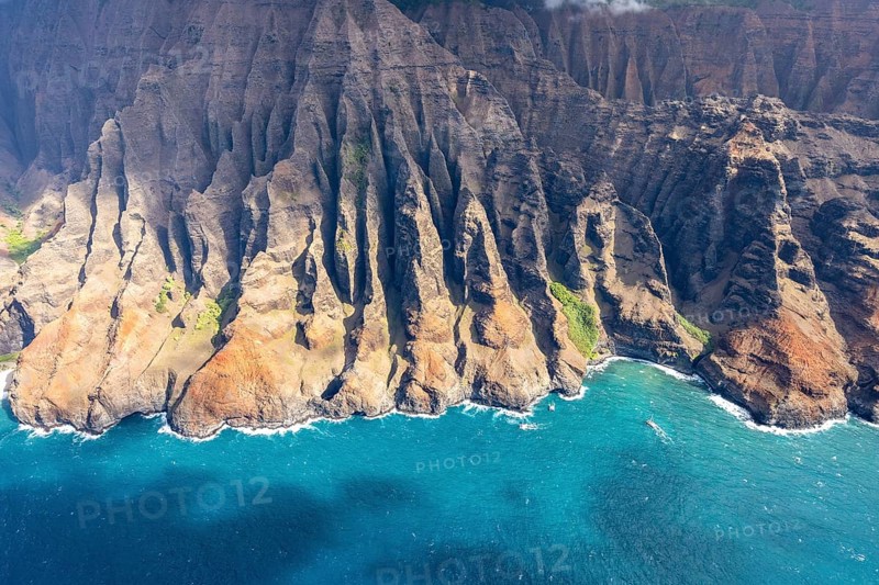 Aerial view Napali Coast, Kauai, Hawaii, USA, North America