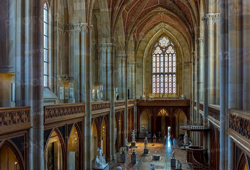 Interior photograph, Friedrichswerder Church, permanent exhibition 19th century Sculpture, Berlin, Germany, Europe