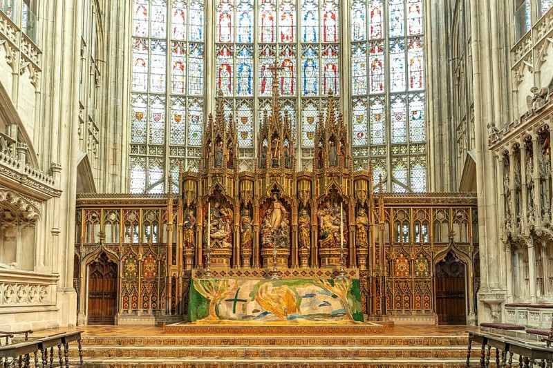 Altar of Gloucester Cathedral, England, Great Britain
