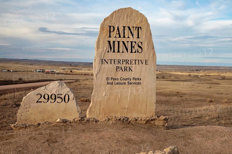 Calhan, Colorado - Paint Mines Interpretive Park. The park contains colorful bands of clay, caused by oxidized iron compounds, that Native Americans used to make paint