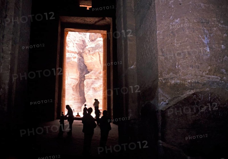The interior of the treasury building at the archaeological site of Petra, Jordan, 1998, Asia