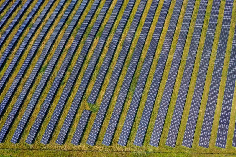 Dortmund, North Rhine-Westphalia, Germany, Deusenberg solar park. The ground-mounted system is located on a former landfill site in Dortmund Deusen. A total of 12, 735 photovoltaic modules cover around 20, 000 square metres of the four-hectare plateau. 3.6 million kWh of electricity are generated per year, enough to supply around 4, 000 people. The Deusenberg will be part of the 2027 State Garden Show in the Ruhr region, Europe