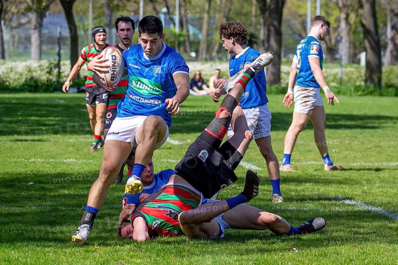 Heidelberg, 06.04.2024, Rugby 1st Bundesliga South/West, Season 2023/24, Matchday 10: SC Neuenheim vs RK Heusenstamm (93:7)