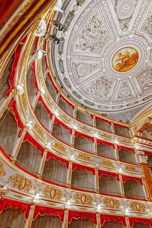 Interior of Noto Theatre, Noto, Noto Valley, Sicily, Italy, Europe