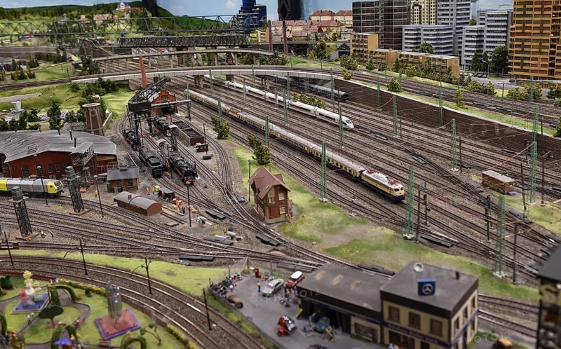Hamburg Central Station in Miniatur Wunderland, Hamburg, Germany, Europe