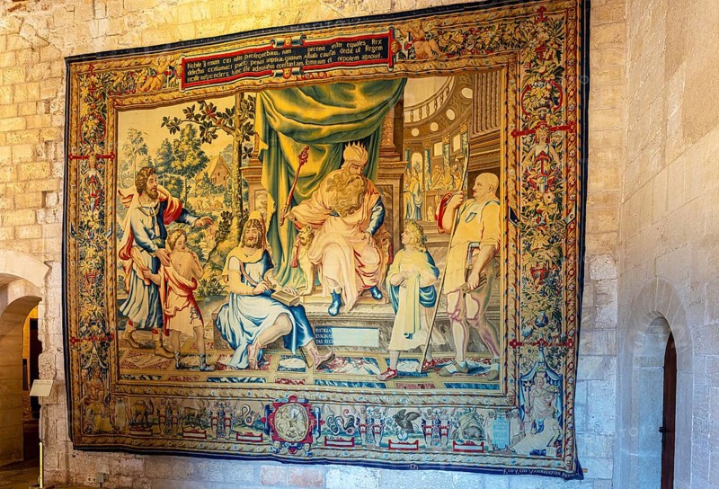 Interior design, Royal Palace Alumdaina, Palma de Majorca, Spain, Europe