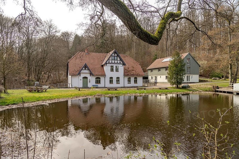 The Steinmühle Youth Forest Centre on Lake Grünower See in the Müritz National Park near Carpin, Mecklenburg-Western Pomerania, Germany, Europe
