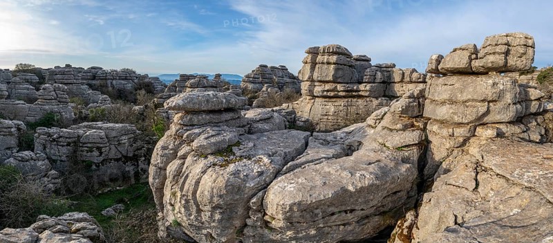 Bizarre limestone rock formations, El Torcal nature reserve, Torcal de Antequera, Malaga province, Andalusia, Spain, Europe