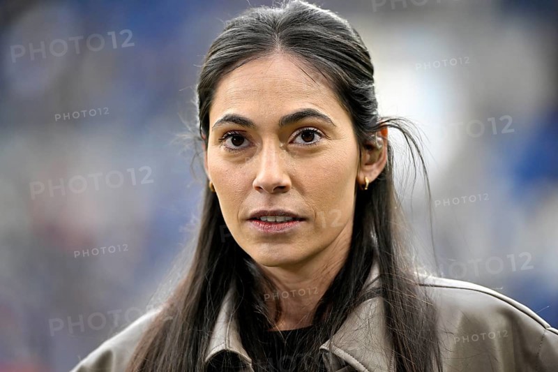 DAZN sports presenter Ann-Sophie Kimmel portrait, PreZero Arena, Sinsheim, Baden-Württemberg, Germany, Europe
