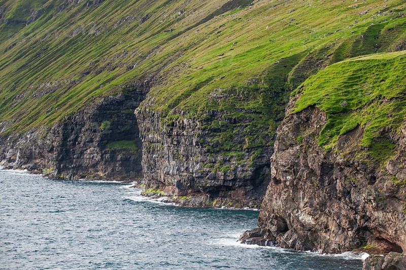 Coast, Vidareidi, Vidoy Island, Viðareiði, Viðoy Island, sunset, Faroe Islands, Denmark, Europe