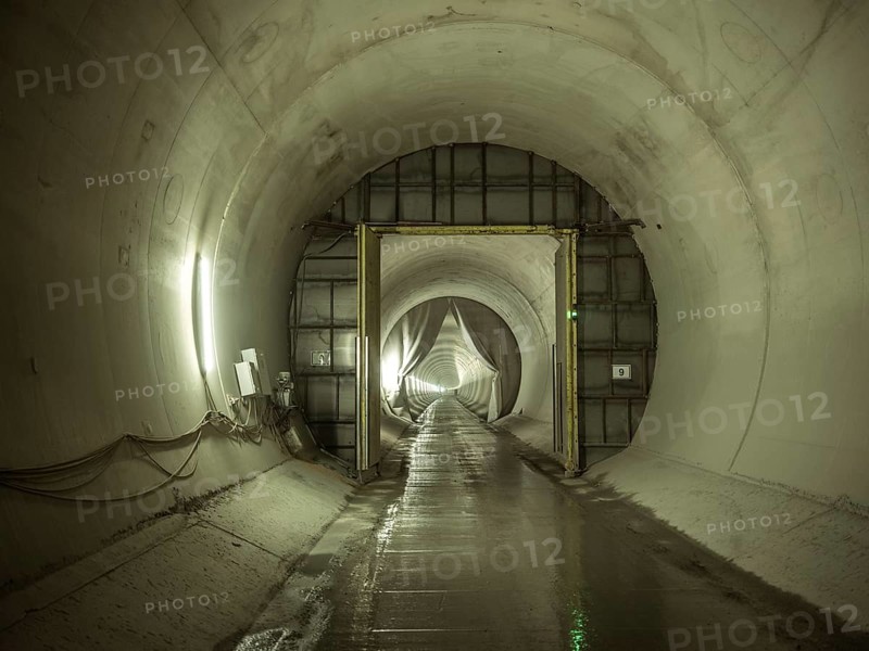 Completed tunnel section in construction lot H41, Brenner Base Tunnel, Zenzendorf, Tyrol, Austria, Europe