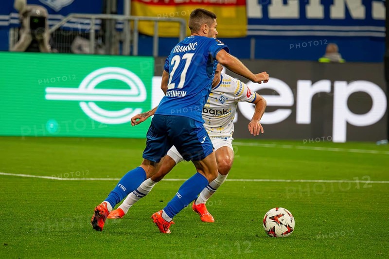Football UEFA Europa League, 2024/25 season, matchday 2: TSG Hoffenheim v Dynamo Kiev. Picture: Dynamic advance by Andrej Kramaric (27, Hoffenheim)