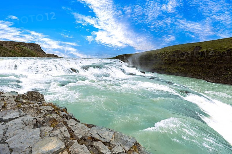 Reykjavik, tour to scenic Gullfoss Falls, a part of Iceland Golden Circle travel destination