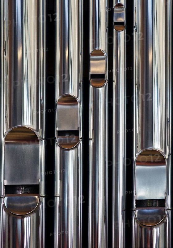 Open labial pipes, organ pipes, detail, Cathedral, Cathedral Church of St. Blasii in Braunschweig, Lower Saxony, Germany, Europe