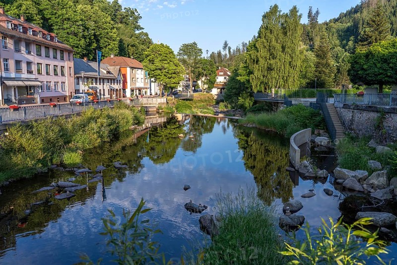 On the River Alb in St. Blasien, Black Forest, Baden-Württemberg, Germany, Europe