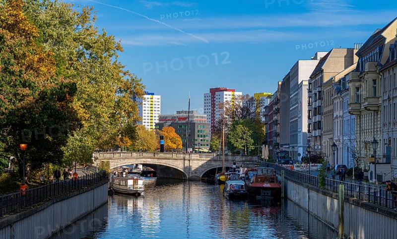 Boats and ships on the Fischerinsel, Berlin, Germany, Europe