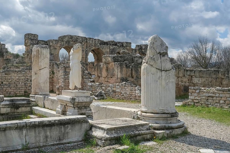 Ancient Baths of Hadrian, ancient archaeological site of Aphrodisias, Geyre, Karacasu, Aydin, Western Turkey, Turkey, Asia