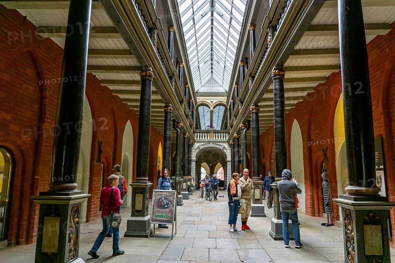 The historic old town of Stralsund, UNESCO World Heritage Site, Passage, Gallery in the historic town hall, Mecklenburg-Western Pomerania, Germany, Europe