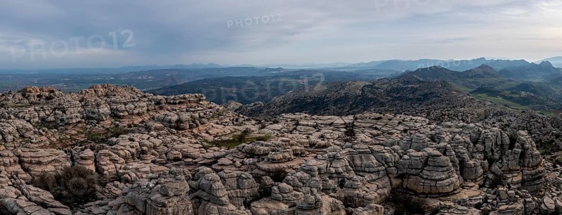 Bizarre limestone rock formations, El Torcal nature reserve, Torcal de Antequera, Malaga province, Andalusia, Spain, Europe