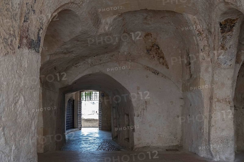 Former cave church of Santo Spirito, with remains of frescoes, Matera, Basilicata, Southern Italy, Italy, Europe