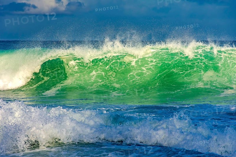 Wave on Ipanema beach illuminated by the afternoon sun Rio de Janeiro, RJ, Brazil, South America