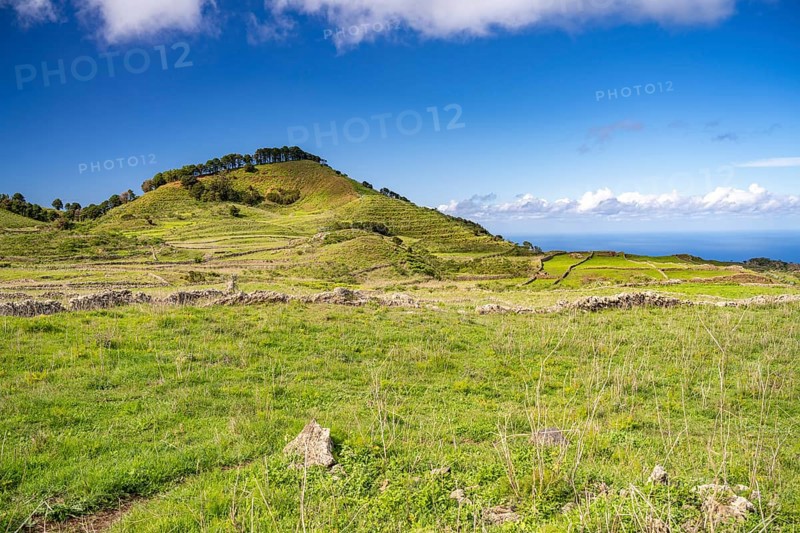 Landscape of the Meseta de Nisdafe plateau, El Hierro, Canary Islands, Spain, Europe