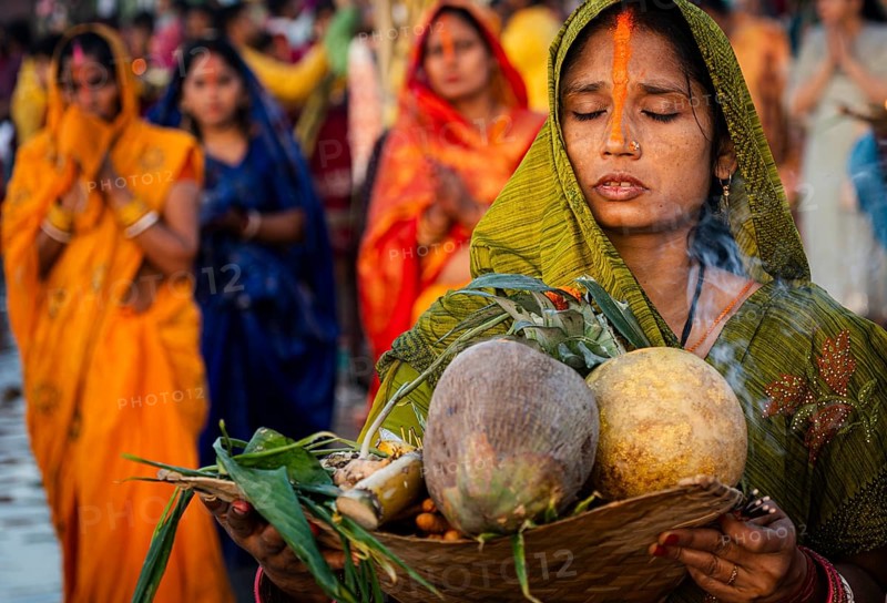 Hindu devotees perform rituals as they offer prayers to the Sun god in the bank of Brahmaputra river on the occasion of the 'Chhath Puja' festival in Guwahati, Assam, India on 7 November 2024. Chhath Puja is a significant Hindu festival celebrated primarily in the Indian states of Bihar, Jharkhand, Uttar Pradesh, and in Nepal. Dedicated to the worship of the Sun God (Surya) and his wife Usha (also referred to as Chhathi Maiya), this festival seeks blessings for prosperity, health, and longevity