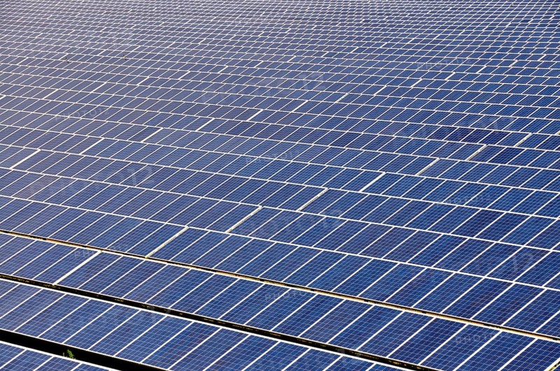 In Troisdorf-Oberlar, the currently largest ground-mounted photovoltaic system in North Rhine-Westphalia is installed on an area of 80, 000 square metres with an output of 3600 kWp, Troisdorf, North Rhine-Westphalia, Germany, Europe