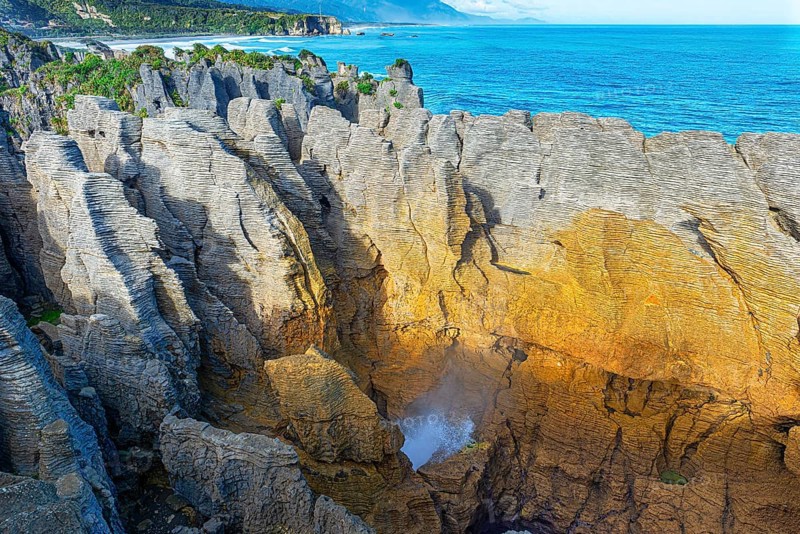 Pancake Rocks, Punakaiki, South Island, New Zealand, Oceania
