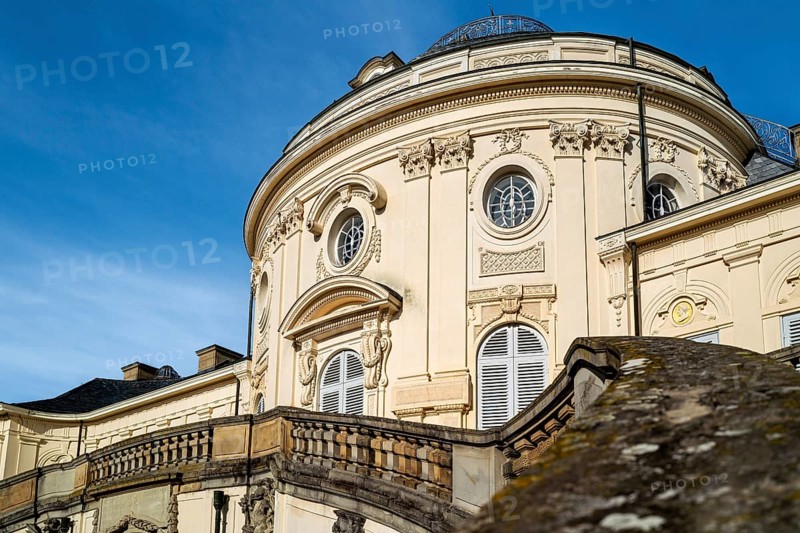 Solitude Palace in the Rococo architectural style (Johann Friedrich Weyhing, Philippe de La Guêpière) was built from 1763 by Duke Carl Eugen, Stuttgart, Baden-Württemberg, Germany, Europe