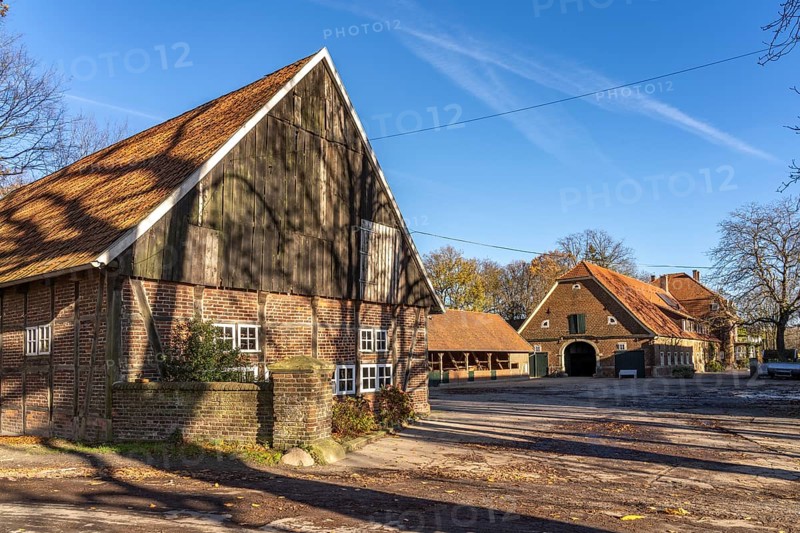 Ponyhof Schleithoff farm, Havixbeck, Münsterland, North Rhine-Westphalia, Germany, Europe