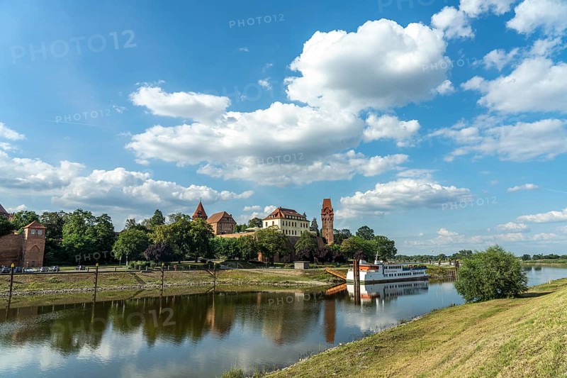 Tangermünde Castle on the Tangier and Elbe rivers in Tangermünde, Saxony-Anhalt, Germany, Europe