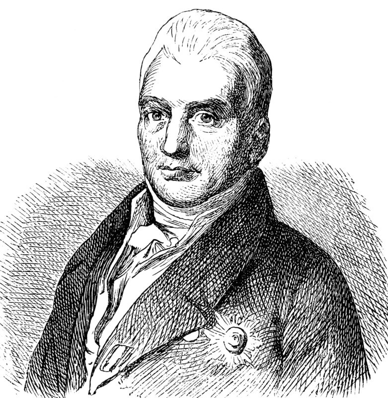 Portrait of the Minister of State Baron Karl Stein zum Altenstein (1770-1840), Prussian politician, reformer of the school system, education, school, university, looking ahead, orders, Prussia, historical illustration 1882