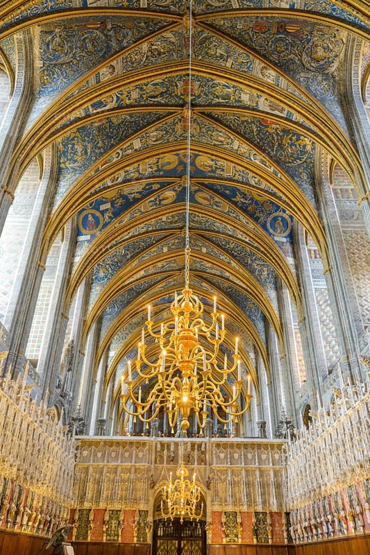 Choir and rood screen in St Cecilia's Cathedral, Albi, Département Tarn, France, Europe