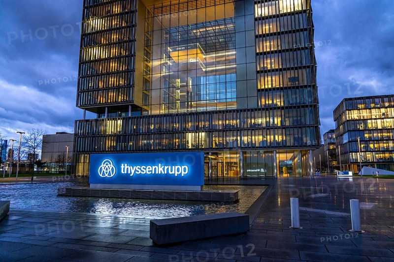The Ruhr Tech Campus Essen, formerly the Thyssenkrupp Campus, headquarters of Thyssenkrupp, building K1, since 2024 other companies such as E.ON and Siemens have been located on the site, Essen North Rhine-Westphalia, Germany, Europe