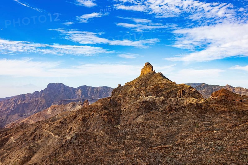 Roque Bentayga in the Calera of Tejeda, Gran Canaria, Canary Islands, Spain, Atlantic Ocean, Europe