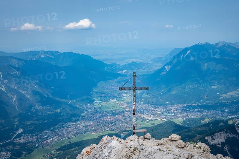 Summit of the Alpspitze, Wetterstein range, Bavaria, Germany, Europe