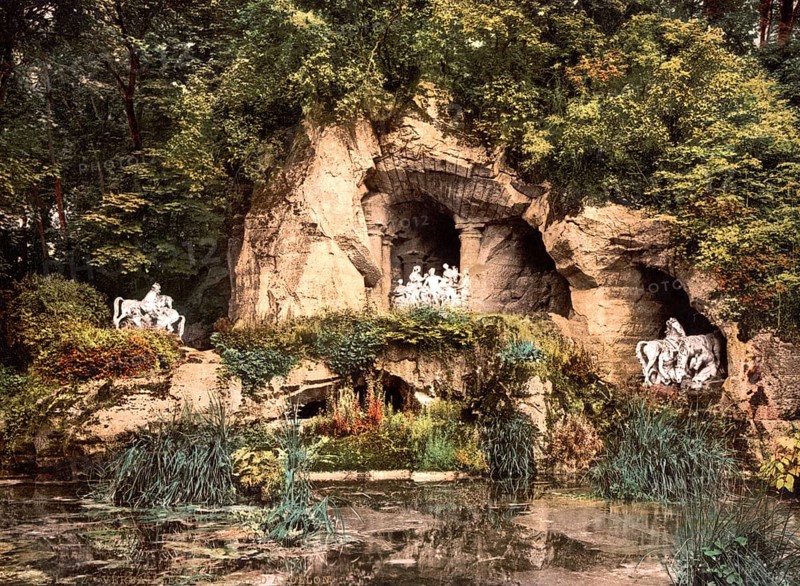 The Baths of Apollo, Versailles, France, ca 1890, Historical, digitally restored reproduction from a 19th century original, Record date not stated, Europe