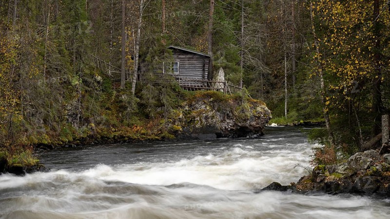 River course in Oulanka National Park, Finland, Europe