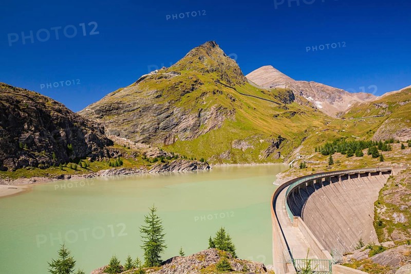 Moelltal dam of the Margaritzen reservoir at the Pasterze glacier