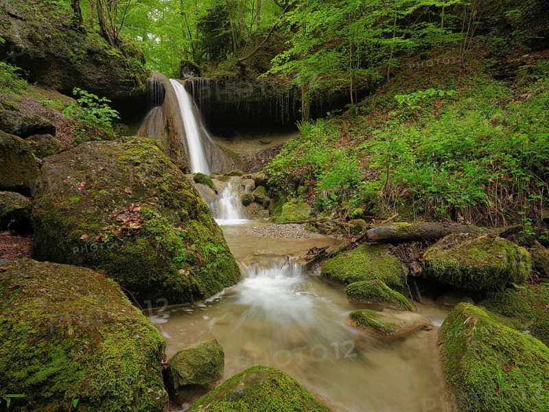 Schwarzenbach Waterfall, Baar, Canton Zug, Switzerland, Europe