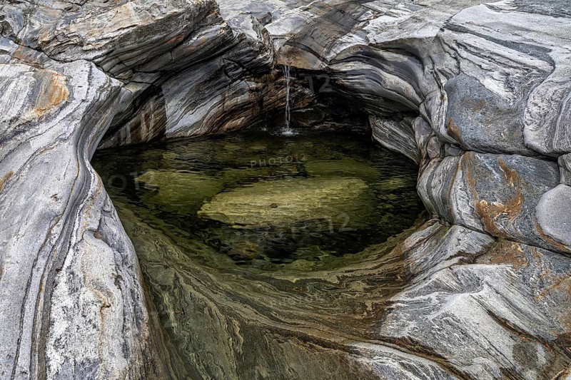 Rocks, rock structures, Verzasca River, near Lavertezzo, Verzasca Valley, Valle Verzasca, Canton Ticino, Switzerland, Europe