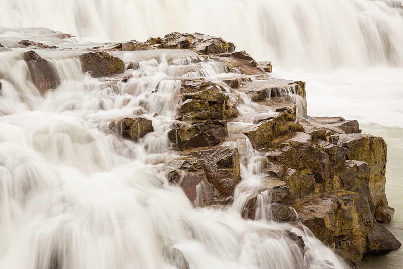 Gullfoss waterfall. A waterfall located in the canyon of the Hvítá river in southwest Iceland