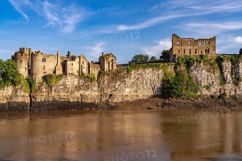 Chepstow Castle ruins on the River Wye, Chepstow, Monmouthshire, Wales, United Kingdom, Europe