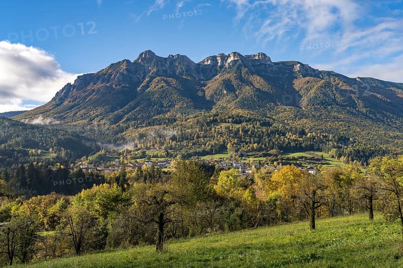 Vattaro and the Valsugana landscape, Trentino, Italy, Europe