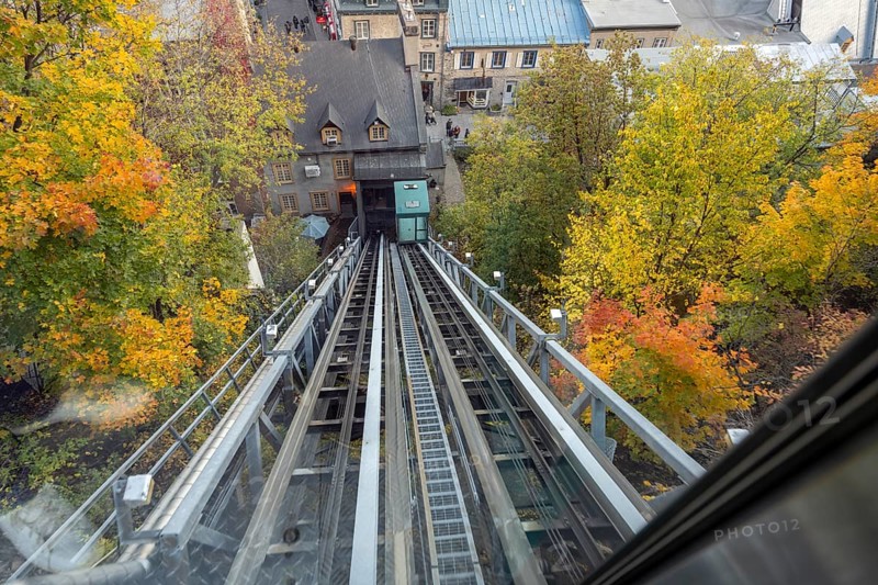 Funiculaire du Vieux-Québec funicular railway Quebec Canada