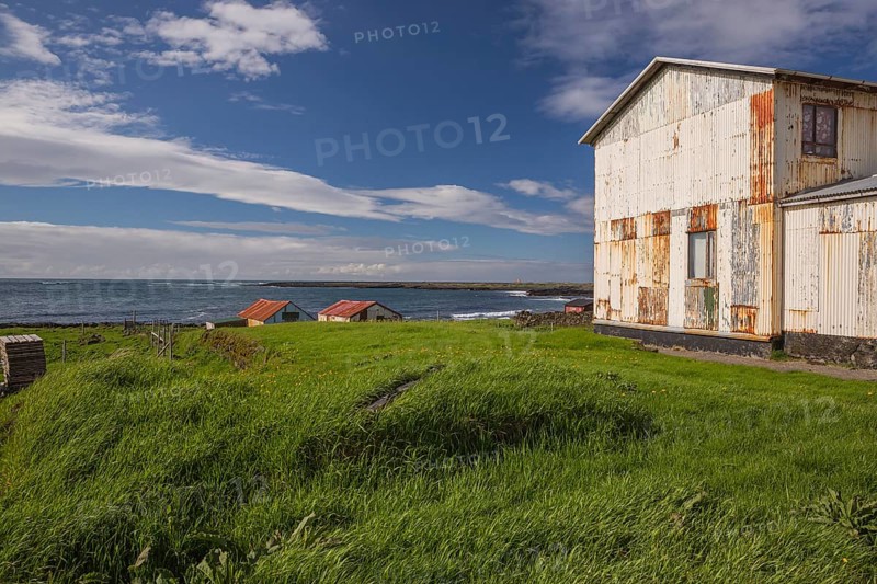 Farmhouse east of Grindavik, located on Reykjanes headland on the southwestern tip of Reykjanesskagi in SW Iceland